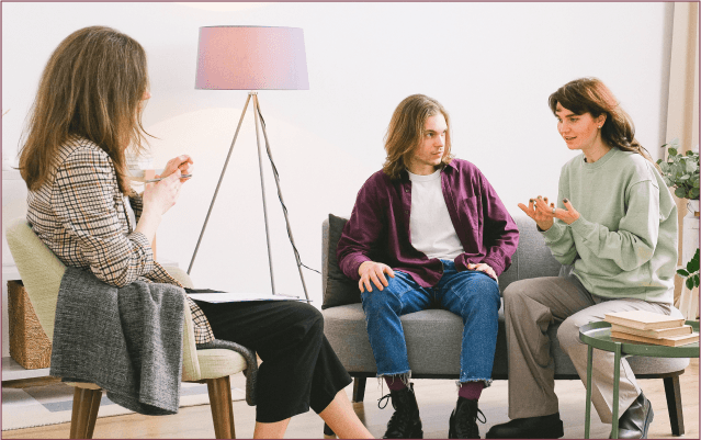 Beratungsgespräch mit einem Psychologen